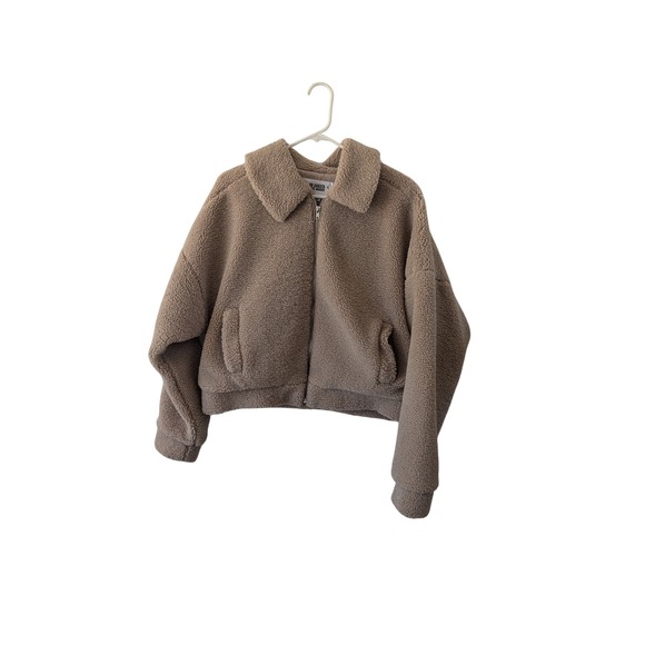 BB Dakota Steve Madden Teddy Bomber Jacket Faux Fur Cozy Warm‎ XL - Picture 1 of 7